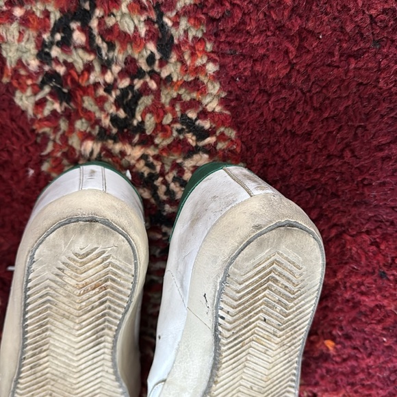 White and Green Golden Goose Sneakers - Picture 6 of 7